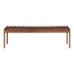 Rohe Solid Walnut Wood Slatted Bench 60" (2 Colors)