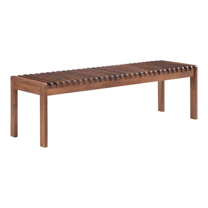 Rohe Solid Walnut Wood Slatted Bench 60" (2 Colors)