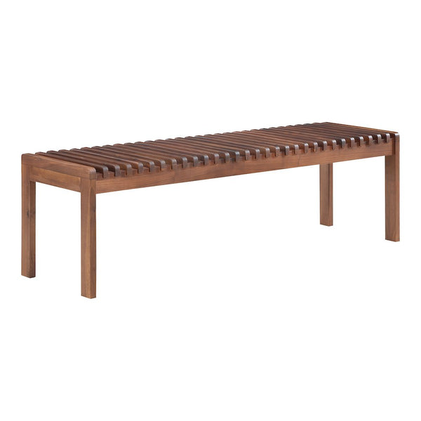 Rohe Solid Walnut Wood Slatted Bench 60