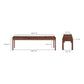 Rohe Solid Walnut Wood Slatted Bench 60" (2 Colors)