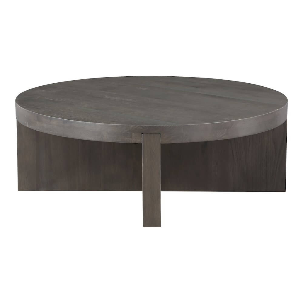 Folke Modern Solid Wood Round Coffee Table 38"