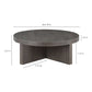 Folke Modern Solid Oak Round Coffee Table 38" (2 Colors)