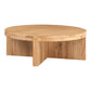 Folke Modern Solid Oak Round Coffee Table 38" (2 Colors)