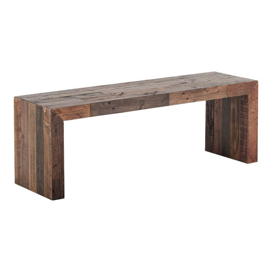 Industrial Solid Pine Wood Bench 51"