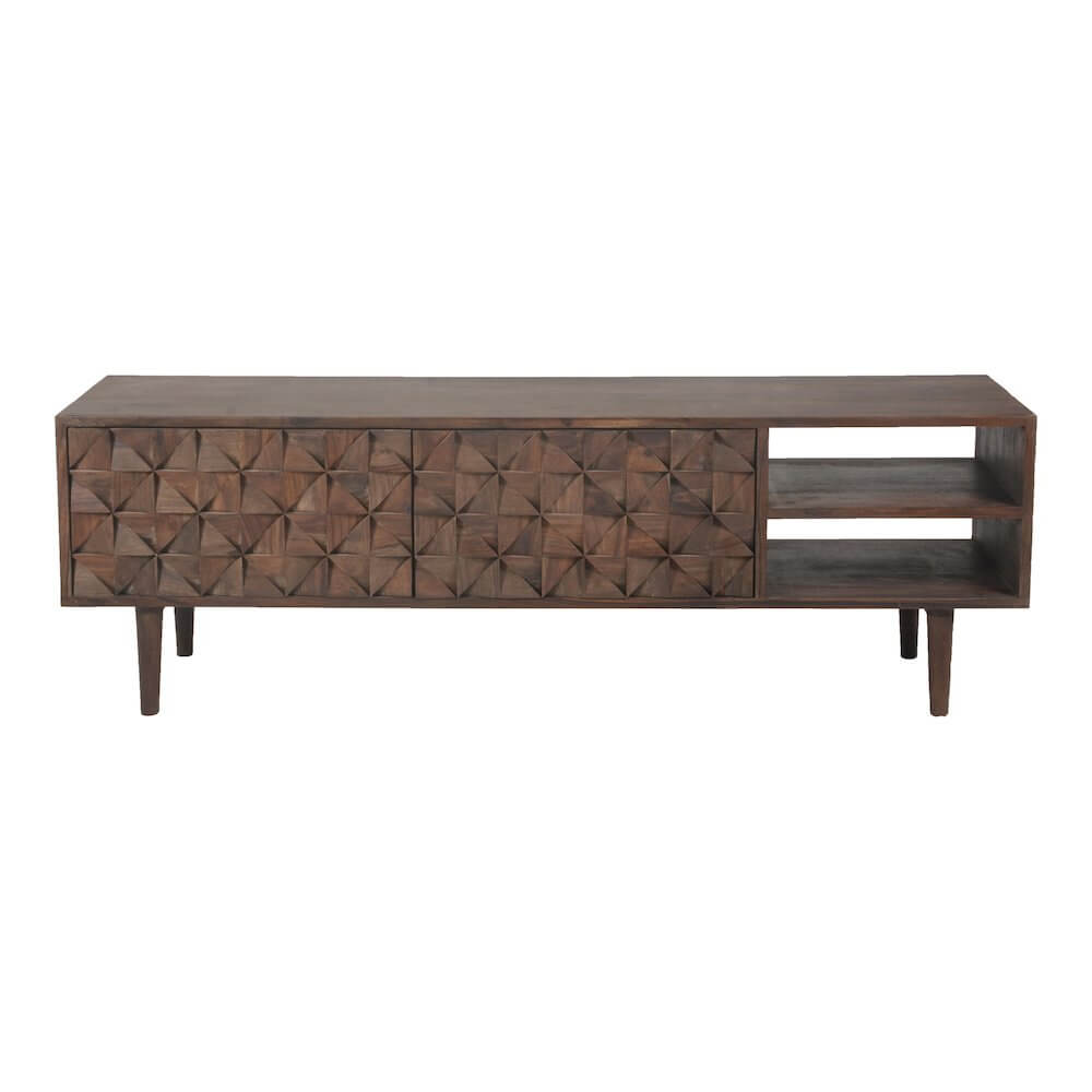 Pablo MCM Solid Wood Media Console & TV Stand 55" (2 Colors)