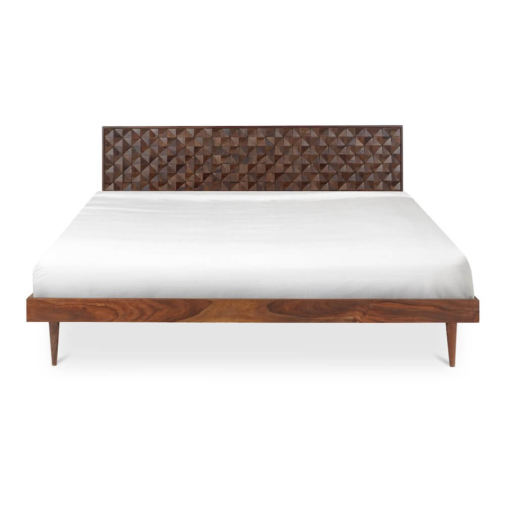 Pablo MCM Solid Wood Bed Platform (2 Colors - 2 Sizes)