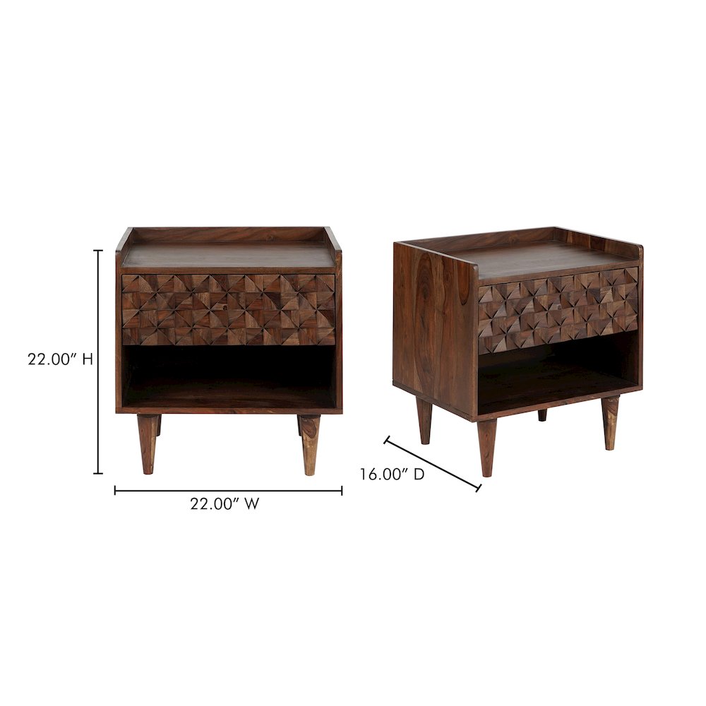 Pablo MCM Solid Wood Nightstand (2 Colors)