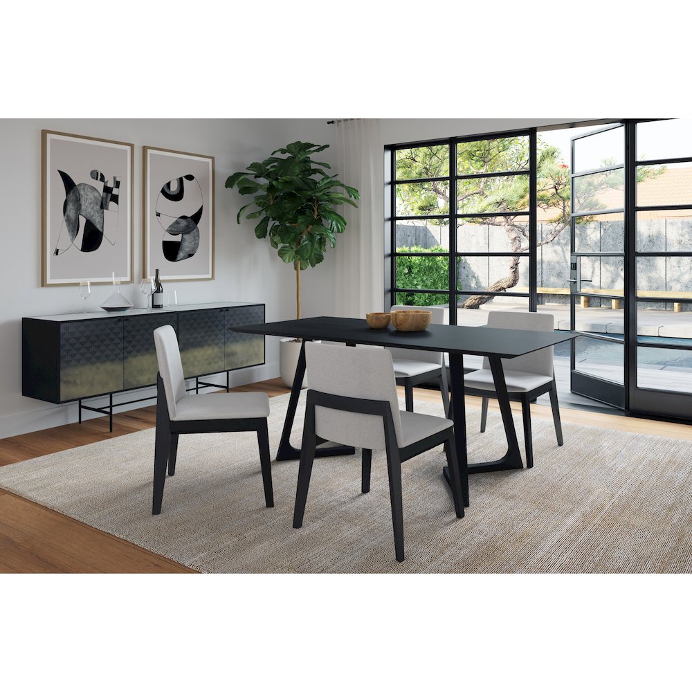 Godenza Solid Walnut Wood Rectangular Dining Table 71" (3 Colors)