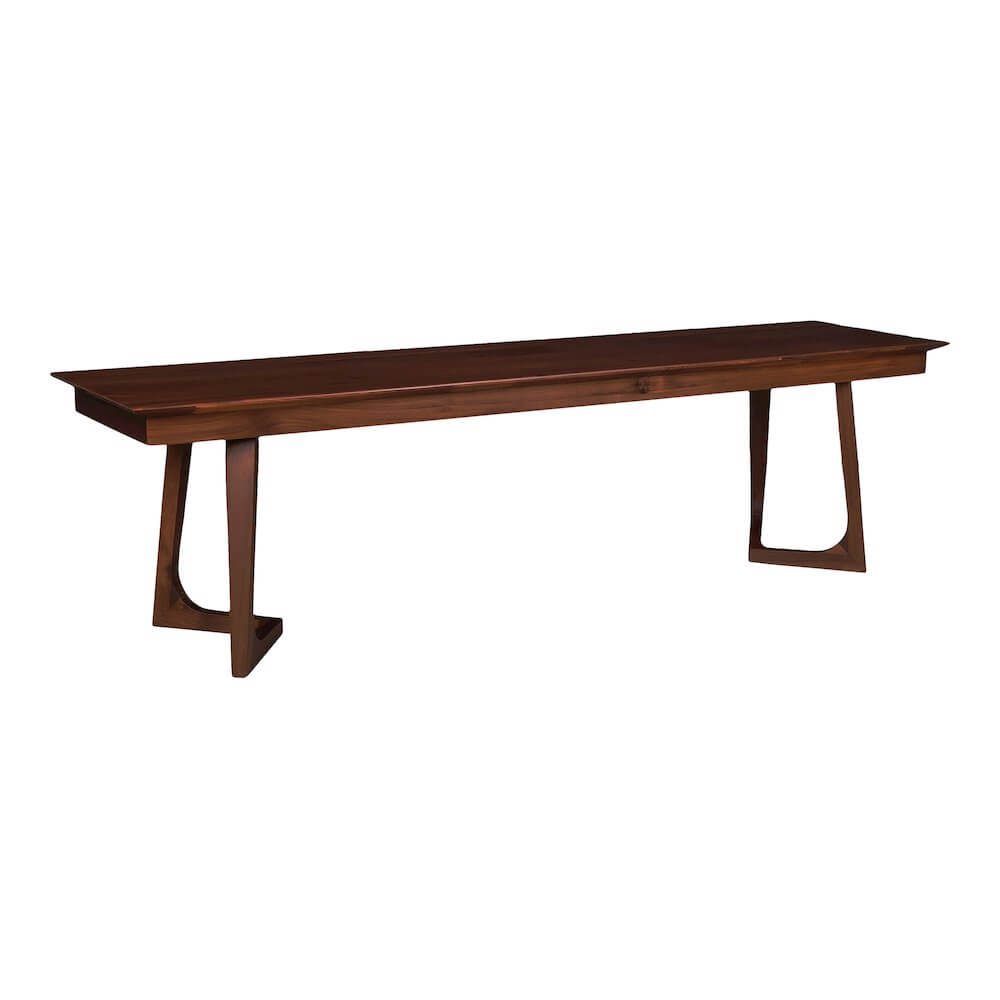 Godenza Solid Walnut Wood Rectangular Bench "72