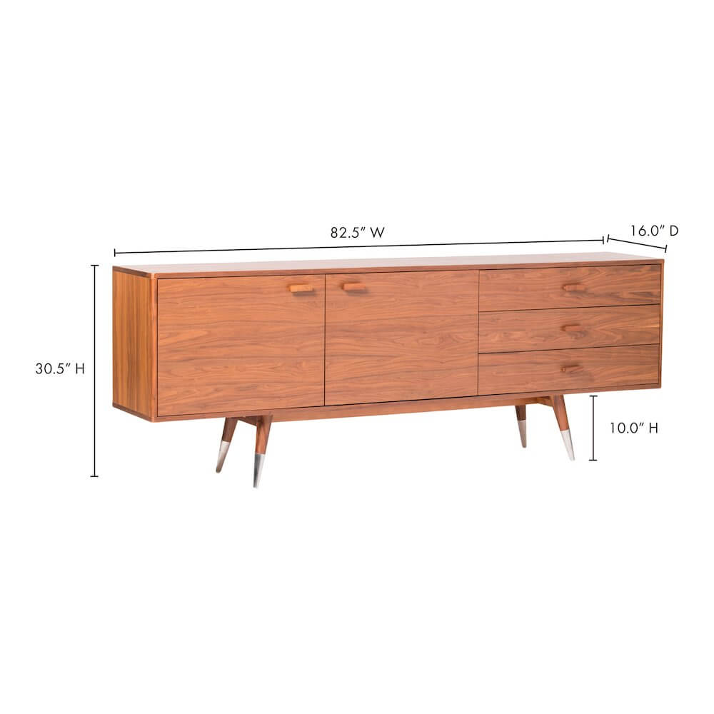 Sienna MCM Large Wood Sideboard, Media Console 83"