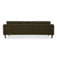 Quinn MCM Reversible Chaise Fabric Sectional Sofa 98" (2 Colors)