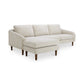 Quinn MCM Reversible Chaise Fabric Sectional Sofa 98" (2 Colors)