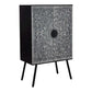 Sunburst Art Deco Wine Cabinet, Black