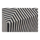 Terning Square Black & White Striped End Accent Table