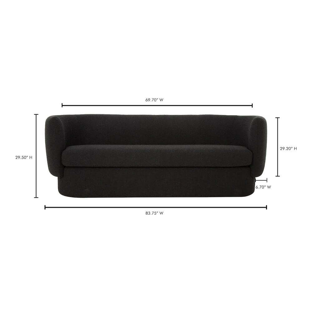 Koba Modern Boucle Fabric Sofa 84" (2 Colors)