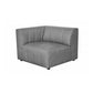 Lyric Channel Tufted Fabric Modular Sectional Sofa in Gray (Various Sizes - Customizable)