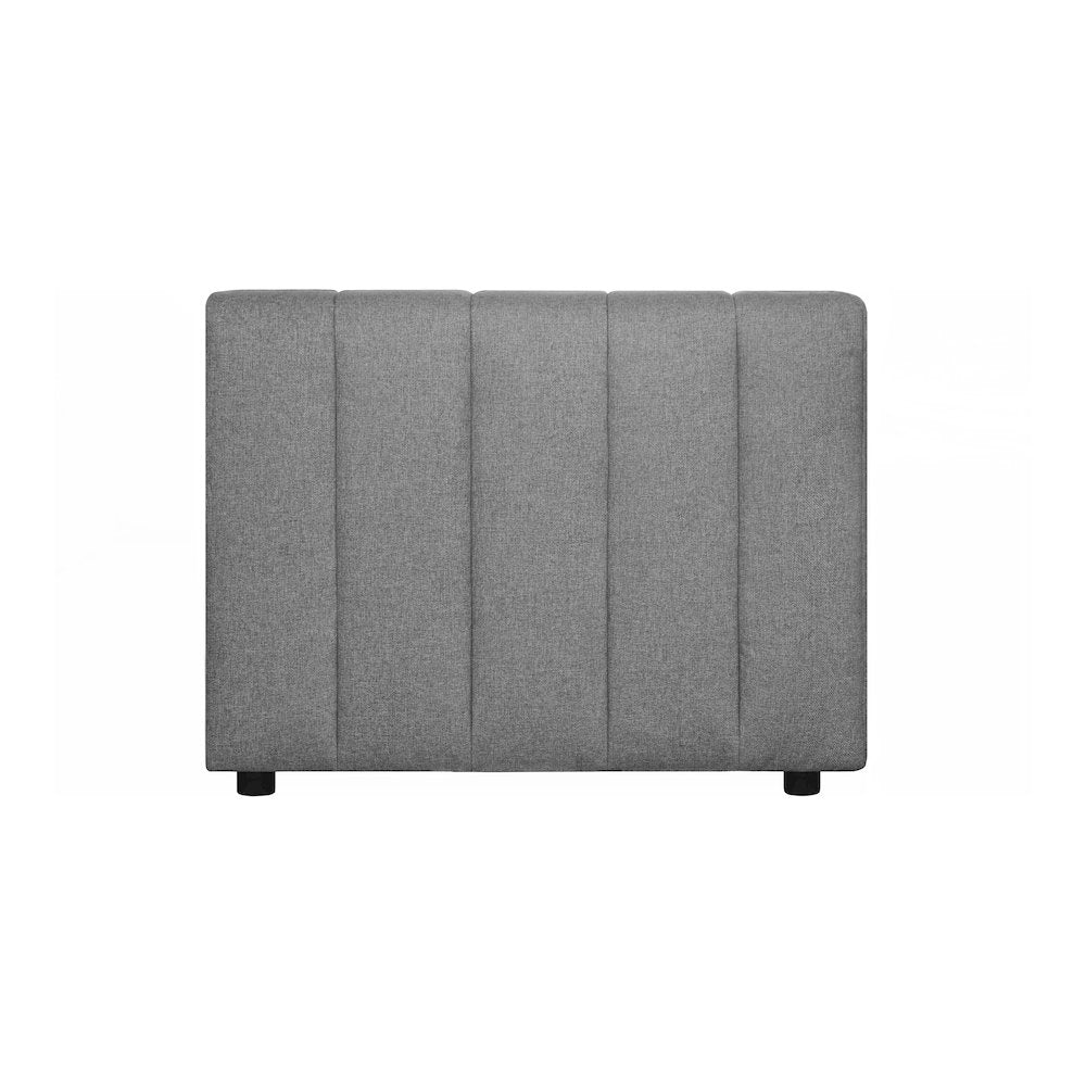 Lyric Channel Tufted Fabric Modular Sectional Sofa in Gray (Various Sizes - Customizable)