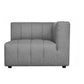 Lyric Channel Tufted Fabric Modular Sectional Sofa in Gray (Various Sizes - Customizable)