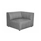 Lyric Channel Tufted Fabric Modular Sectional Sofa in Gray (Various Sizes - Customizable)