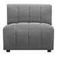 Lyric Channel Tufted Fabric Modular Sectional Sofa in Gray (Various Sizes - Customizable)