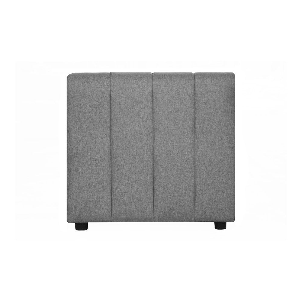 Lyric Channel Tufted Fabric Modular Sectional Sofa in Gray (Various Sizes - Customizable)