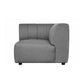 Lyric Channel Tufted Fabric Modular Sectional Sofa in Gray (Various Sizes - Customizable)