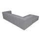 Lyric Channel Tufted Fabric Modular Sectional Sofa in Gray (Various Sizes - Customizable)