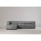 Lyric Channel Tufted Fabric Modular Sectional Sofa in Gray (Various Sizes - Customizable)