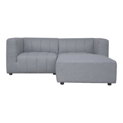 Lyric Channel Tufted Fabric Modular Sectional Sofa in Gray (Various Sizes - Customizable)