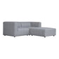 Lyric Channel Tufted Fabric Modular Sectional Sofa in Gray (Various Sizes - Customizable)