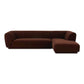 Zandro Channel Tufted Fabric Sectional Chaise Sofa 117" (2 Colors)