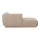 Zandro Channel Tufted Fabric Sectional Chaise Sofa 117" (2 Colors)