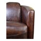 Salzburg Art Deco Club Chair in Dark Brown Top Grain Leather