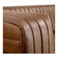 Castle Genuine Leather Channel Tufted Sofa 95"