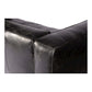 Kirby Luxury Black Genuine Leather Sofa 96"