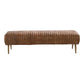 Endora MCM Channel Tufted Top Grain Leather Bench 59"