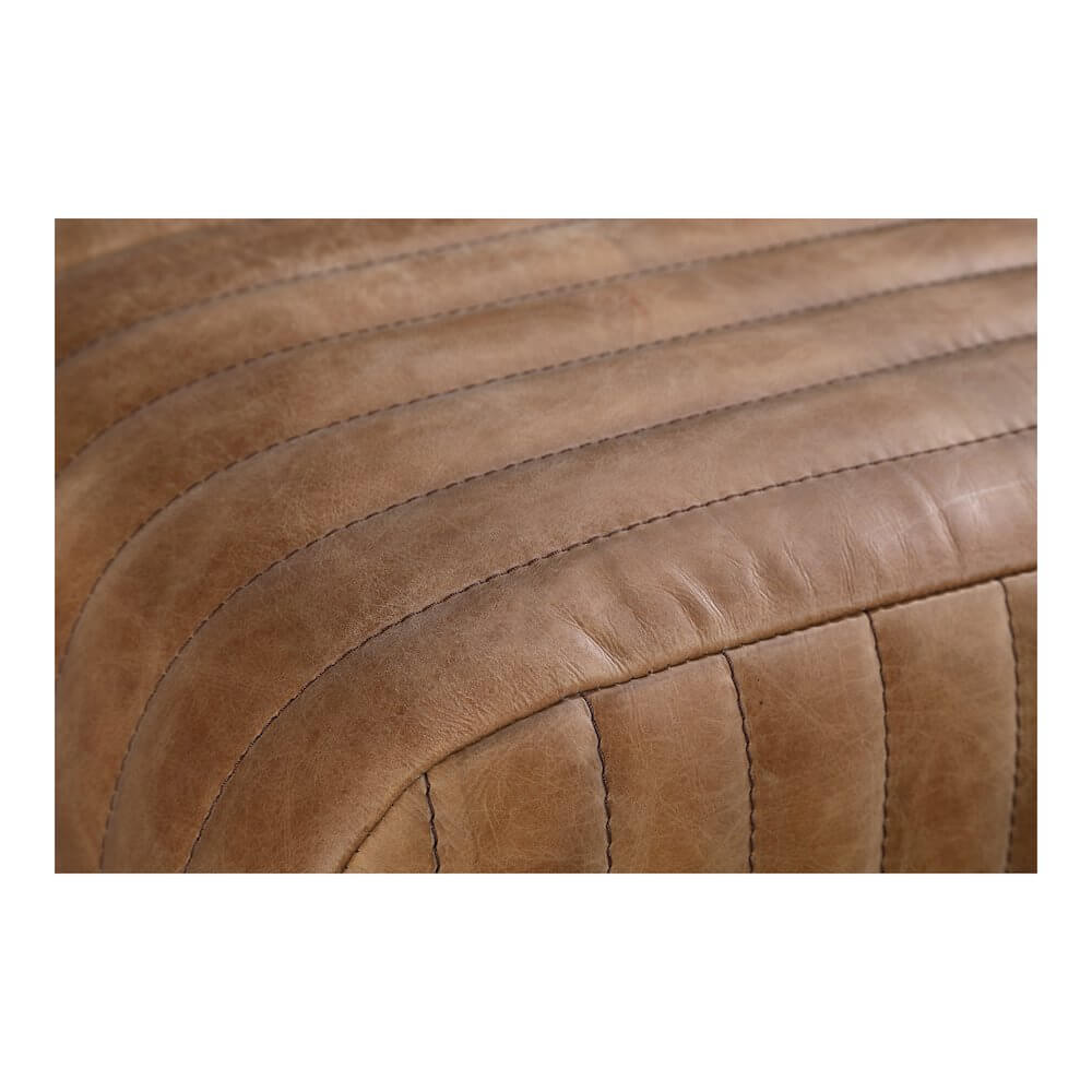 Endora MCM Channel Tufted Top Grain Leather Bench 59"