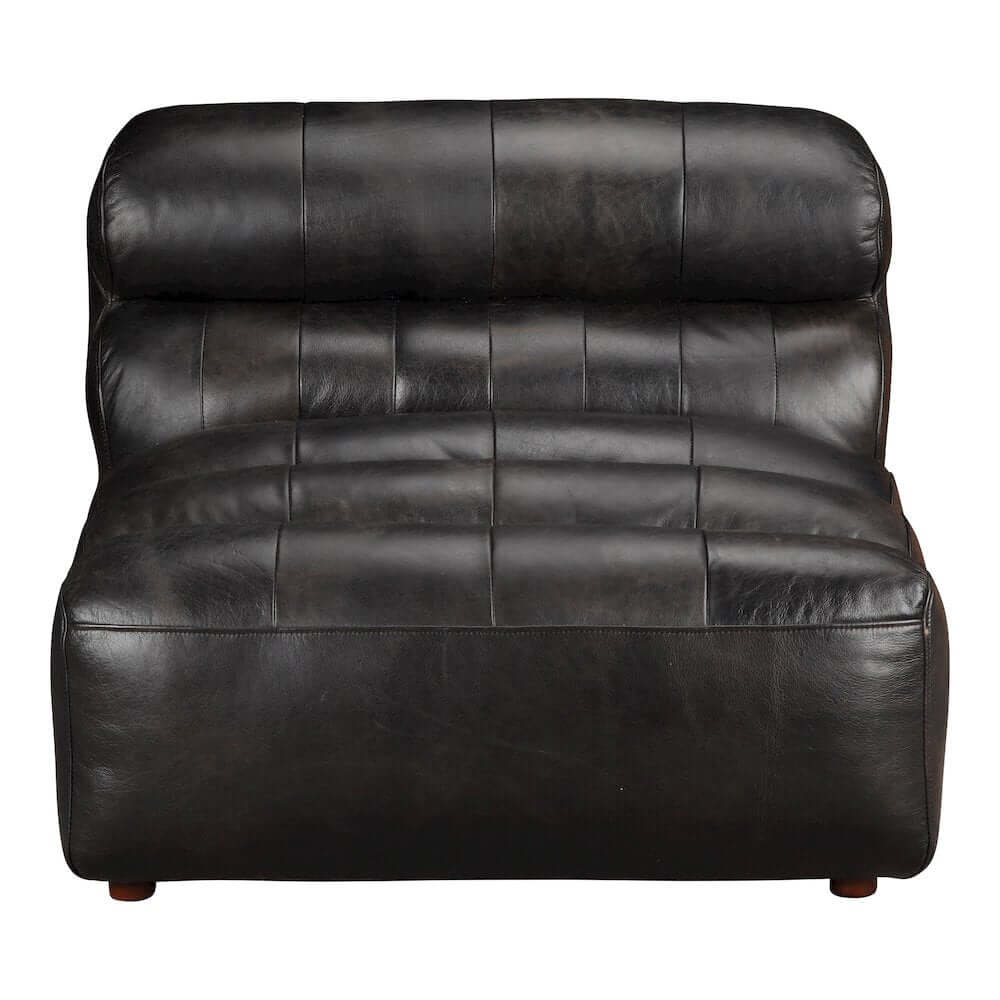 Ramsay Modular Sectional Sofa in Black Buffalo Leather 108"