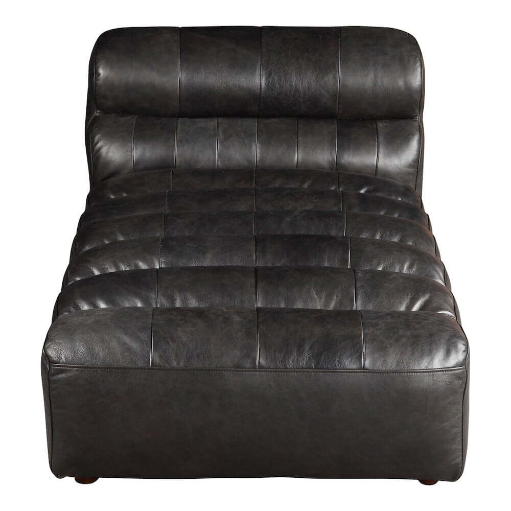 Ramsay Modular Sectional Sofa in Black Buffalo Leather 108"