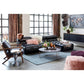 Ramsay Modular Sectional Sofa in Black Buffalo Leather 108"