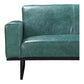 Brock Top Grain Green Leather Sofa 86"