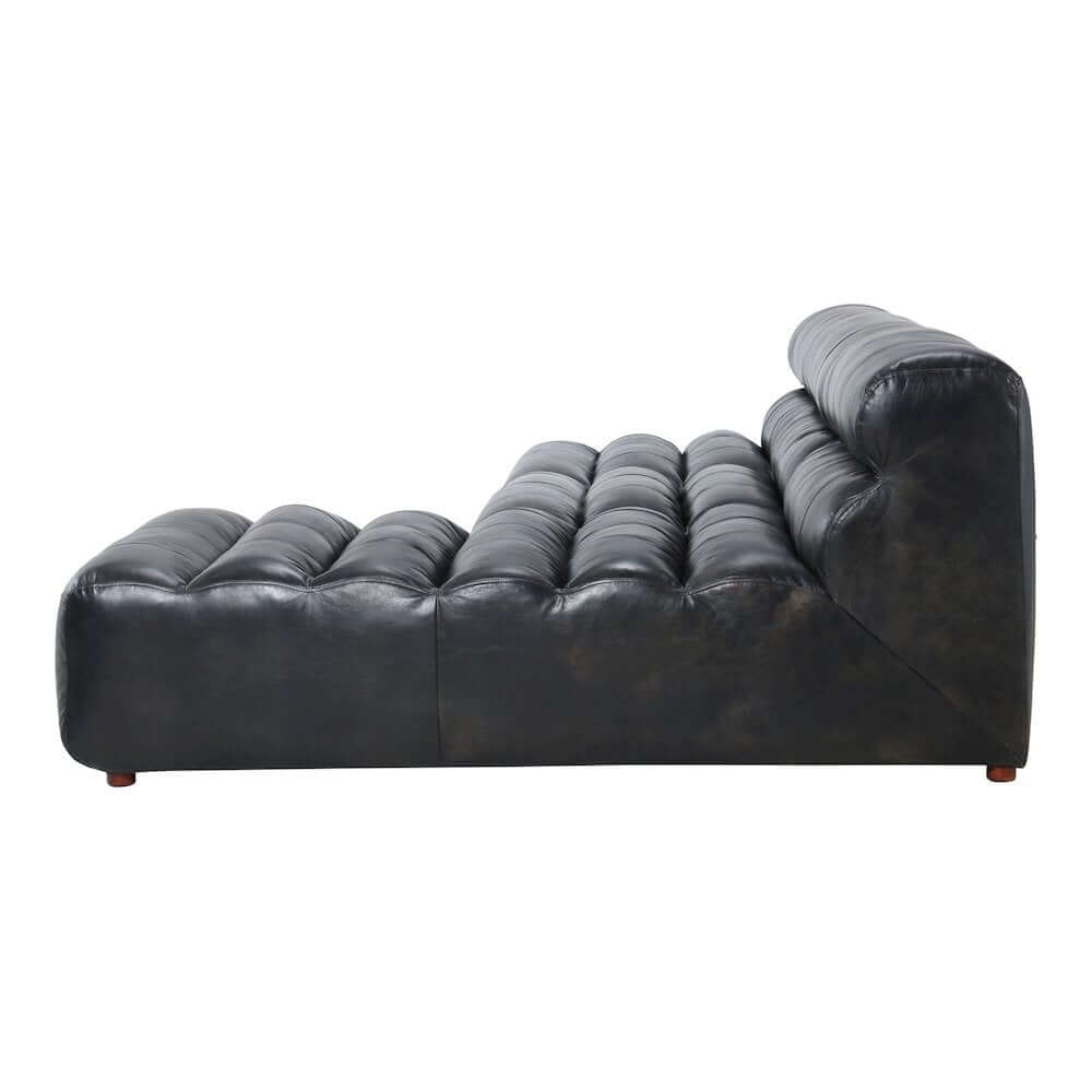 Ramsay Modular Sectional Sofa in Black Buffalo Leather 108"