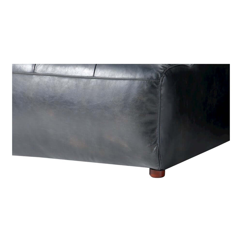 Ramsay Modular Sectional Sofa in Black Buffalo Leather 108"