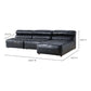 Ramsay Modular Sectional Sofa in Black Buffalo Leather 108"