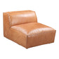 Luxe Modern Buffalo Leather Modular Sectional Sofa (Size Options)