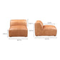 Luxe Modern Buffalo Leather Modular Sectional Sofa (Size Options)