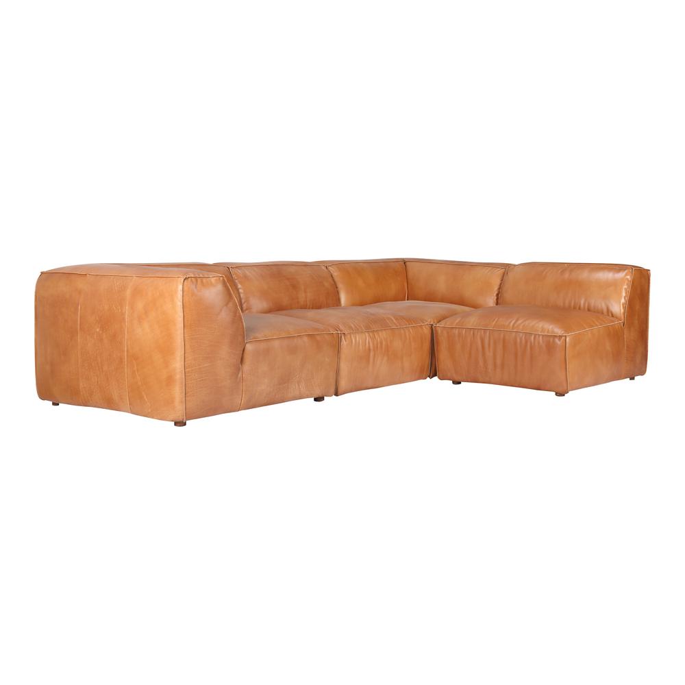 Luxe Modern Buffalo Leather Modular Sectional Sofa (Size Options)