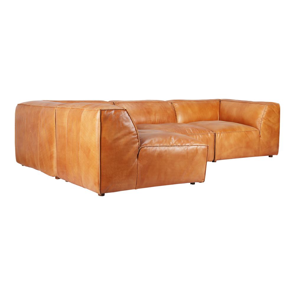 Luxe Modern Buffalo Leather Modular Sectional Sofa (Size Options)