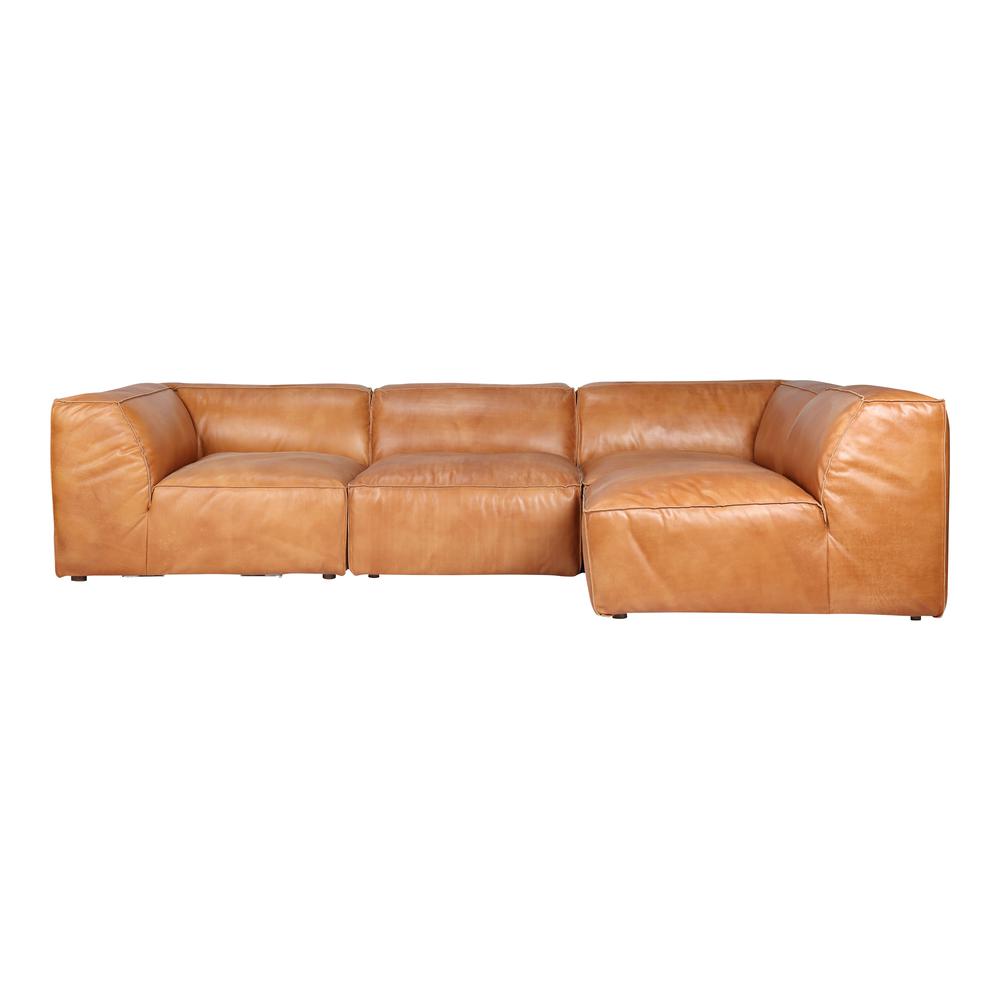 Luxe Modern Buffalo Leather Modular Sectional Sofa (Size Options)