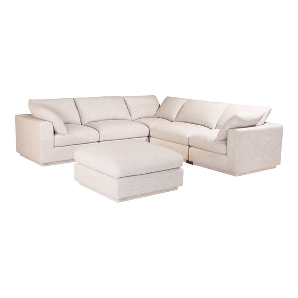 Justin Modern Luxury Modular Sectional in Gray